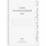 16010373_01 Almanacka Burde 1100 Stor Veckokalender Refill 2027