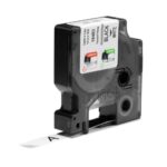 35252864_01 Märkband Dymo Rhino Polyester Permanent 12mm Svart/Vit 5,5m