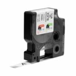 35252865_01 Märkband Dymo Rhino Vinyl 12mm Svart/Vit 5,5m
