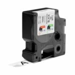 35252868_01 Märkband Dymo Rhino Vinyl 19mm Svart/Vit 5,5m