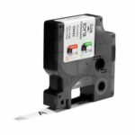 35252869_01 Märkband Dymo Rhino Vinyl 9mm Svart/Vit 5,5m